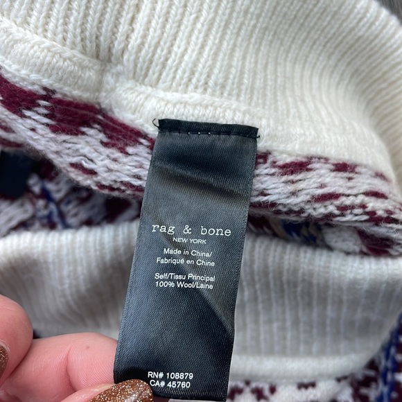 RAG & BONE Willow Wool Fair Isle Hot Short - Picture 9 of 10